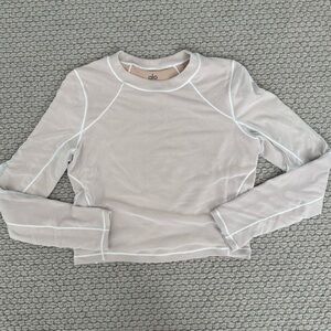 ALO Yoga Cream Mesh Top